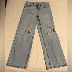 American Eagle Outfitters Distressed Light Blue Women's Jeans 2S